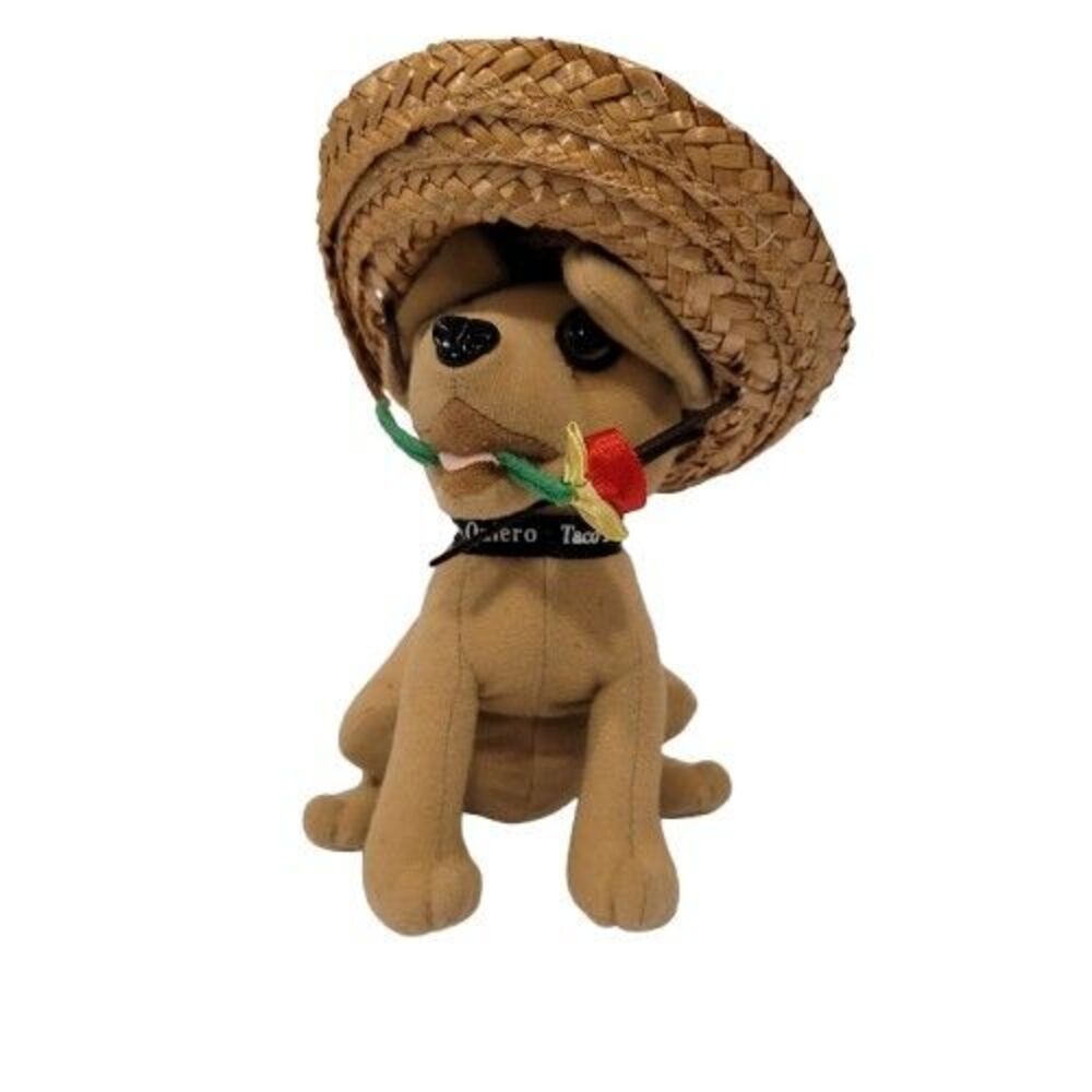 Taco Bell Chihuahua Dog with Rose Plush "I Think I'm In Love" No Sound